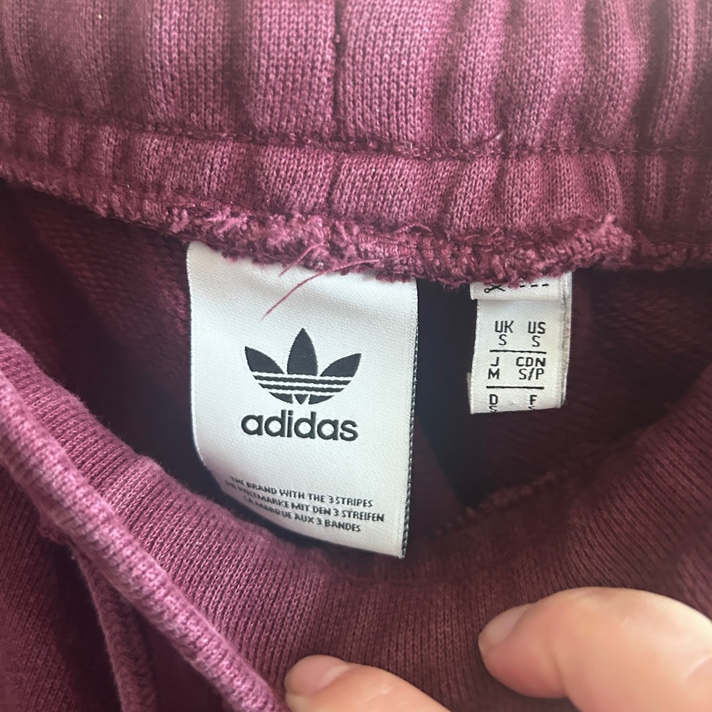 adidas Purple Jogger Sweatpants with White 3-Stripes - Picture 6 of 10